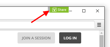 Screencap showing what the VShare icon looks like
