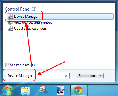 Device Manager search